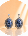 CIONDOLO INTRECCIO IN SODALITE - Calma mentale, chiarezza e comunicazione - Clorophilla Shop