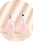 CIONDOLO LACRIMA IN QUARZO ROSA - Amore e armonia - Clorophilla Shop