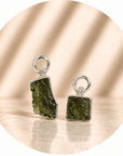 CIONDOLO MOLDAVITE NATURALE IN ARGENTO 925 - Cambiamento e trasformazione - Clorophilla Shop