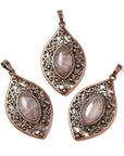 CIONDOLO OCCHIO IN QUARZO ROSA - Amore e armonia - Clorophilla Shop