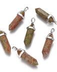CIONDOLO PRISMA IN UNAKITE - Equilibrio emotivo, crescita personale e rinnovamento - Clorophilla Shop