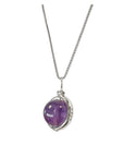 Collana con pendente a sfera in Ametista - Argento 925 - Clorophilla Shop