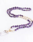 Collana in Ametista e punta di Cristallo di Rocca – Protezione e Chiarezza - Clorophilla Shop
