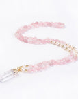 Collana in Quarzo Rosa con Punta in Cristallo di Rocca – Amore e Armonia - Clorophilla Shop
