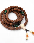 Collana Mala elastica Buddhista in Rudraksha - Clorophilla Shop