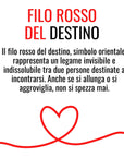 Coppia Anelli Filo Rosso del Destino - Fedine in argento 925 uomo e donna regolabili - Clorophilla Shop