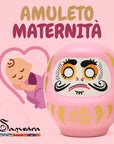 DARUMA ROSA Amuleto Portafortuna Gravidanza e Maternità - Speranza e buon auspicio - Clorophilla Shop