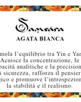 Samsara Cavigliera tibetana Shamballa con pietre - AGATA BIANCA FILO ROSA | Scopri su Clorophilla Shop