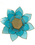 Loto illuminazione d'atmosfera in Conchiglia Lapiz - Portalumino azzurro 5 Chakra | Scopri su Clorophilla Shop