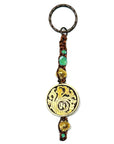 Samsara Portachiavi Tibetano artigianale in Agata Verde e ottone - Energia positiva e protezione | Scopri su Clorophilla Shop