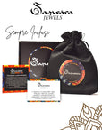 Samsara Cavigliera tibetana Shamballa con pietre - AGATA BIANCA FUME' FILO BLU | Scopri su Clorophilla Shop