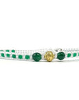 Samsara Cavigliera tibetana Shamballa con pietre - AGATA VERDE FILO BIANCO | Scopri su Clorophilla Shop