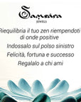 Samsara Cavigliera tibetana Shamballa con pietre - AGATA VERDE STRIATA FILO BIANCO | Scopri su Clorophilla Shop