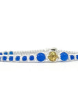 Samsara Cavigliera tibetana Shamballa con pietre - AGATA BLU FILO BIANCO | Scopri su Clorophilla Shop