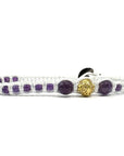 Samsara Cavigliera tibetana Shamballa con pietre - AMETISTA FILO BIANCO | Scopri su Clorophilla Shop