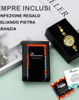 Samsara Portachiavi Tibetano artigianale in Turchese Africano e ottone - Energia positiva e protezione | Scopri su Clorophilla Shop