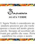 Samsara Cavigliera tibetana Shamballa con pietre - AGATA VERDE STRIATA FILO BIANCO | Scopri su Clorophilla Shop