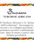 Samsara Cavigliera tibetana Shamballa con pietre - TURCHESE AFRICANO FILO BIANCO | Scopri su Clorophilla Shop