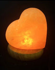 Lampada di sale rosa dell'Himalaya USB a forma di cuore - 600g - Clorophilla Shop