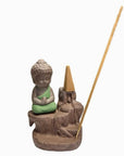 Bruciaincenso a cascata Buddha in Ceramica per Incenso in coni e bastoncini - Diverse colorazioni | Scopri su Clorophilla Shop