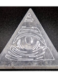 PIRAMIDE IN SELENITE TERZO OCCHIO - Consapevolezza e intuizione - Clorophilla Shop