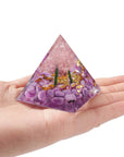 Piramide orgonica con lamina oro - Ametista - Clorophilla Shop