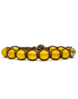 SAMSARA BRACCIALE TIBETANO IN AGATA GIALLA - Gioia, fiducia e ottimismo - Clorophilla Shop