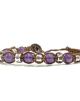 SAMSARA BRACCIALE TIBETANO IN AMETISTA E ARGENTO 925 - Calma, equilibrio e serenità - Clorophilla Shop