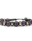 SAMSARA BRACCIALE TIBETANO IN AMETISTA E ARGENTO 925 - Calma, equilibrio e serenità - Clorophilla Shop
