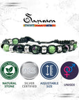 SAMSARA BRACCIALE TIBETANO IN LAPISLAZZULI E ARGENTO 925 - Saggezza, verità e intuizione - Clorophilla Shop