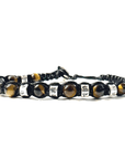 SAMSARA BRACCIALE TIBETANO IN OCCHIO DI TIGRE E ARGENTO 925 - Coraggio, determinazione e protezione - Clorophilla Shop