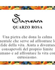 Samsara Cavigliera tibetana Shamballa con pietre - QUARZO ROSA FILO ROSA - Clorophilla Shop