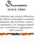 SAMSARA MALA IN ONICE NERO - Scudo energetico, sicurezza e radicamento - Clorophilla Shop
