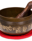 Campana Tibetana Om con Decorazioni in Set Regalo - Batacchio e Cuscino Inclusi | Scopri su Clorophilla Shop