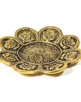 Bruciaincenso Fiore con Simboli Buon Auspicio Buddhisti per Incenso in Bastoncini - Portaincenso Stick 12cm | Scopri su Clorophilla Shop