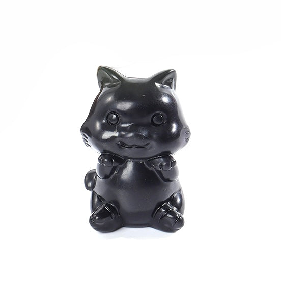 Scultura volpe in pietra vera in miniatura - Pietra Shungite purificazione energetica | Scopri su Clorophilla Shop