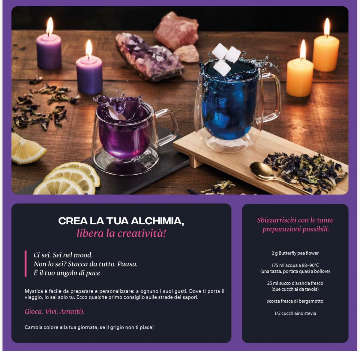 Tè Blue Butterfly Pea - SAPORE NATURALE| Fiori di Piselli blu Farfalla - Ansia e Stress, Antiossidante Naturale -50g