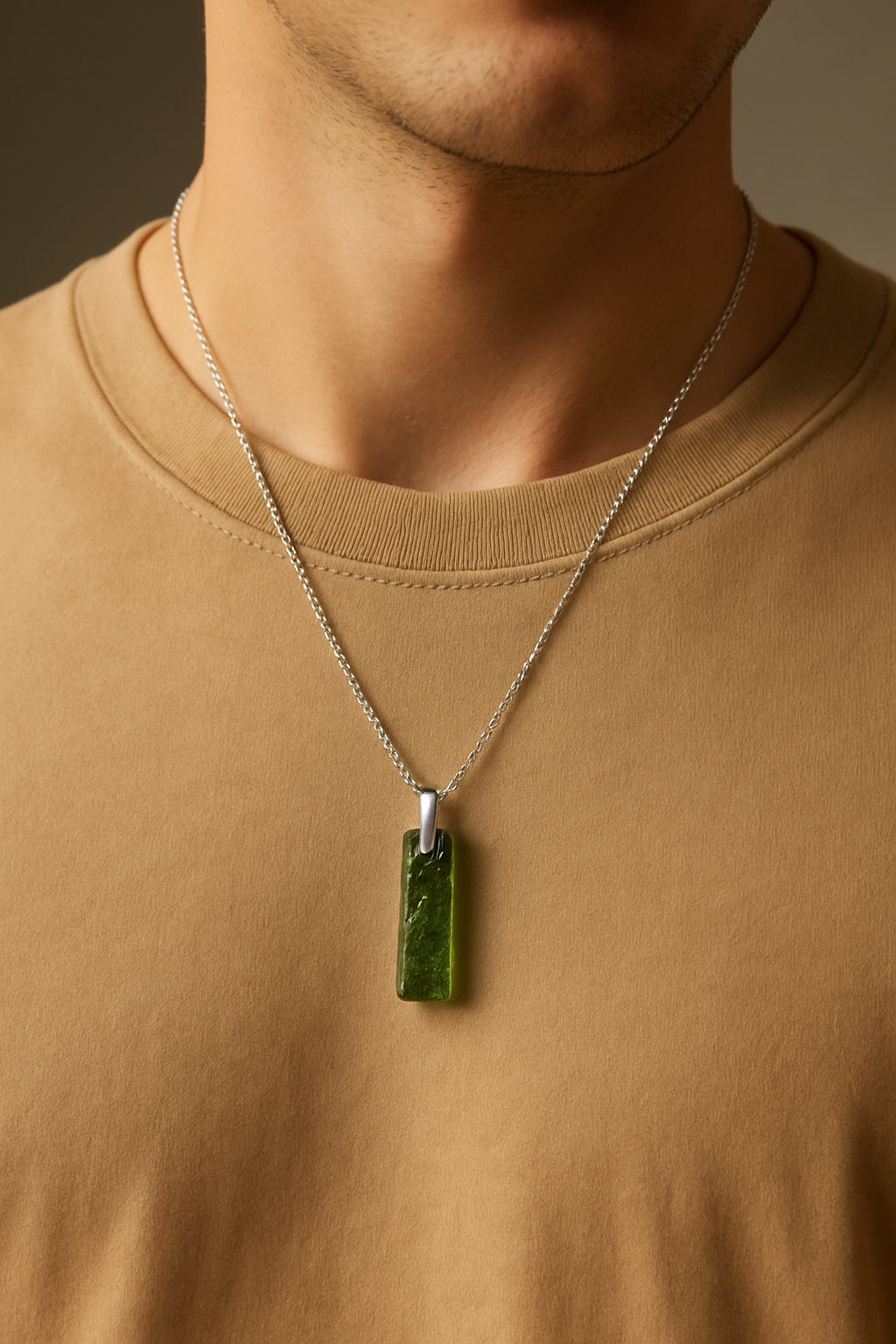 COLLANA CON MOLDAVITE NATURALE - Confezione Regalo, garanzia | Scopri su Clorophilla Shop