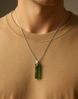 COLLANA CON MOLDAVITE NATURALE - Confezione Regalo, garanzia | Scopri su Clorophilla Shop
