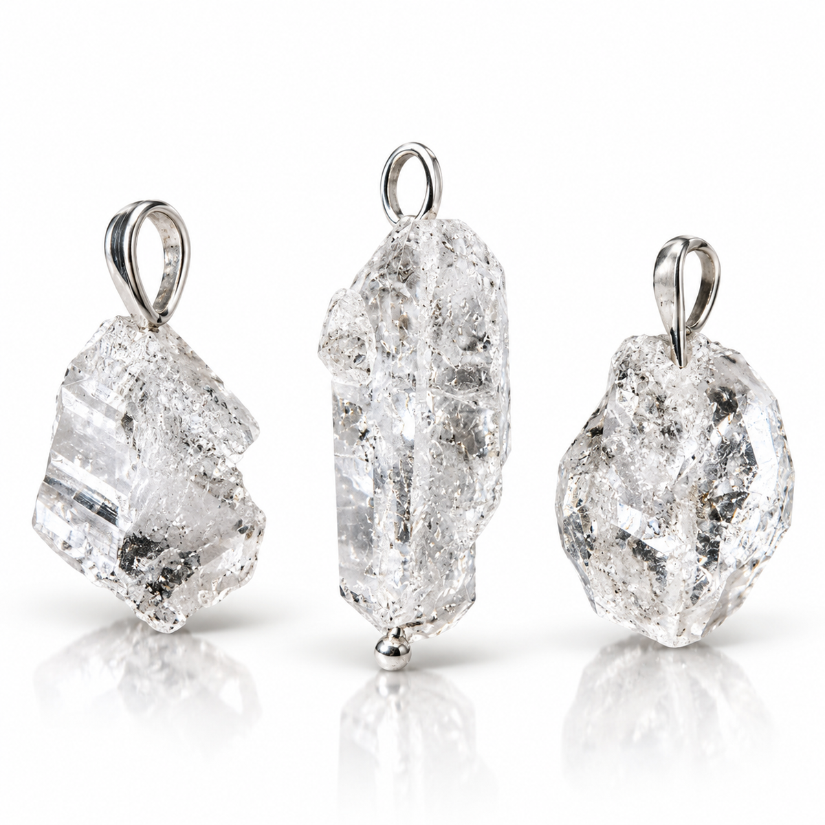 Ciondolo Diamante Herkimer Grezzo - cristallo maestro
