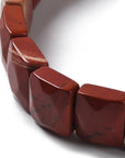 Bracciale sfaccettato in Pietra Diaspro rosso - Coraggio, determinazione e stabilità emotiva | Scopri su Clorophilla Shop