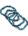 Bracciale elastico con pepite in Apatite - Motivazione, creatività e riequilibrio energetico | Scopri su Clorophilla Shop