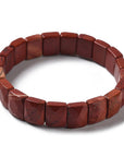 Bracciale sfaccettato in Pietra Diaspro rosso - Coraggio, determinazione e stabilità emotiva | Scopri su Clorophilla Shop