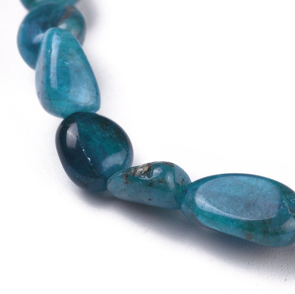 Bracciale elastico con pepite in Apatite - Motivazione, creatività e riequilibrio energetico | Scopri su Clorophilla Shop