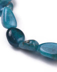 Bracciale elastico con pepite in Apatite - Motivazione, creatività e riequilibrio energetico | Scopri su Clorophilla Shop