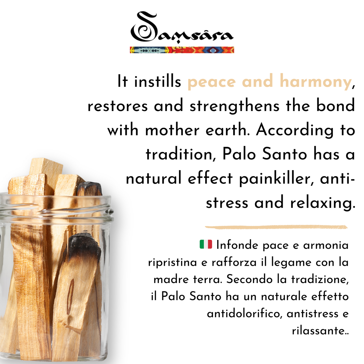 SAMSARA - Incenso in Polvere Naturale 100% - PALO SANTO | Scopri su Clorophilla Shop