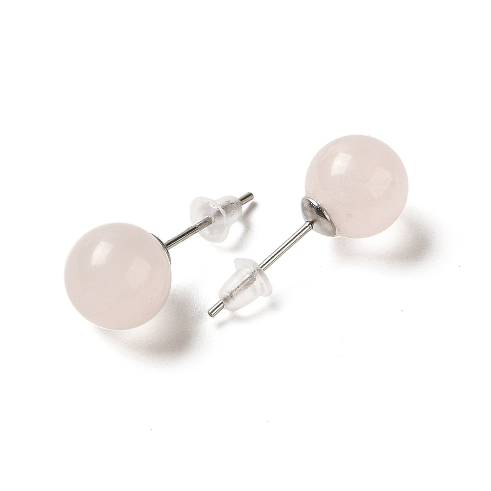 Orecchini in Quarzo rosa - Armonia e amore | Scopri su Clorophilla Shop
