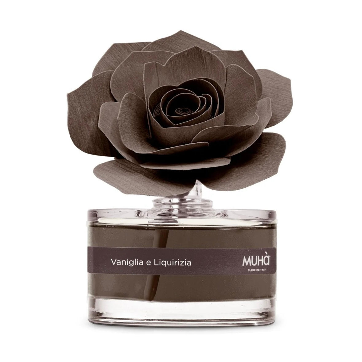 MUHÀ Rose Diffuser Profumatore ambiente con rosa - Vaniglia e Liquirizia | Scopri su Clorophilla Shop