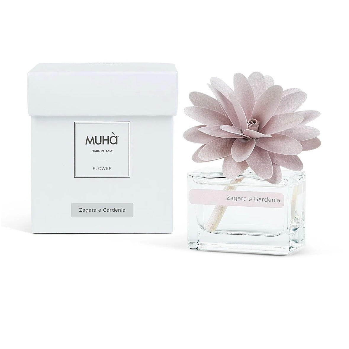 MUHÀ Flower Diffuser Profumatore d'ambiente con fiore - Zagara e Gardenia | Scopri su Clorophilla Shop