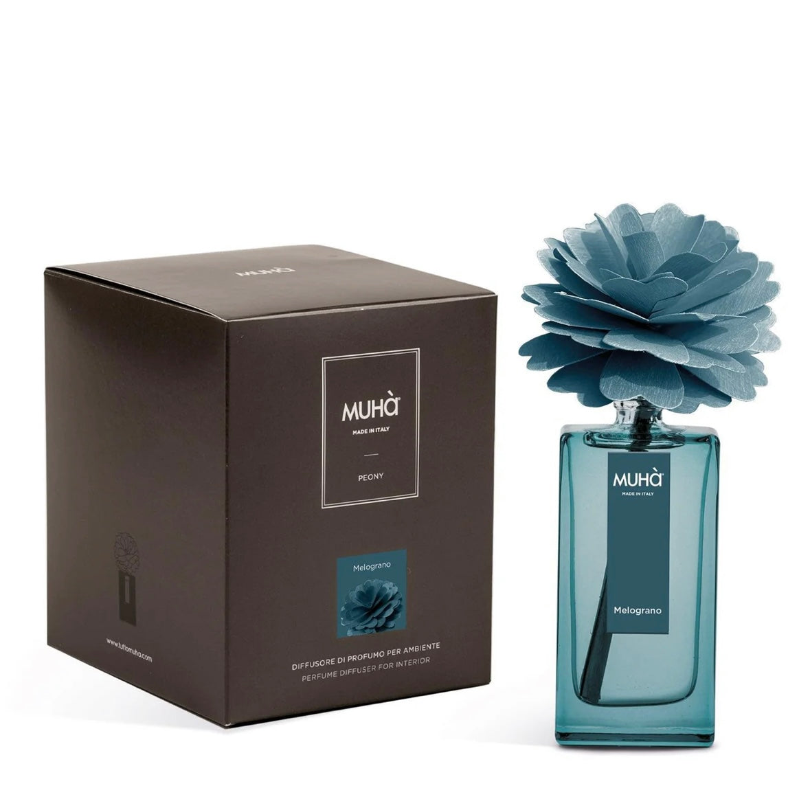 MUHÀ Peony Diffuser Profumatore ambiente con peonia - Melograno | Scopri su Clorophilla Shop